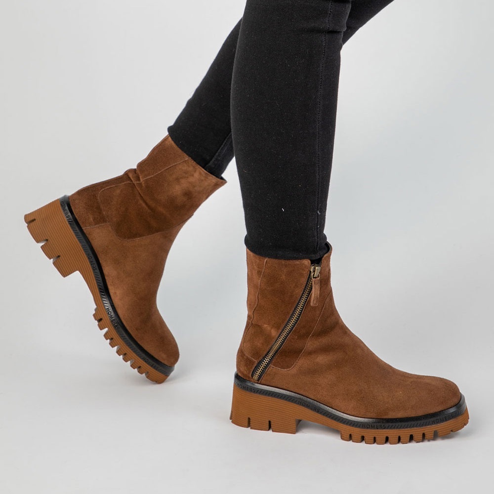 Brown Suede Ankle Boots